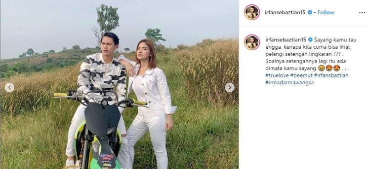 Irma Darmawangsa dan Irfan Sbaztian (Instagram/@irfansebaztian15)
