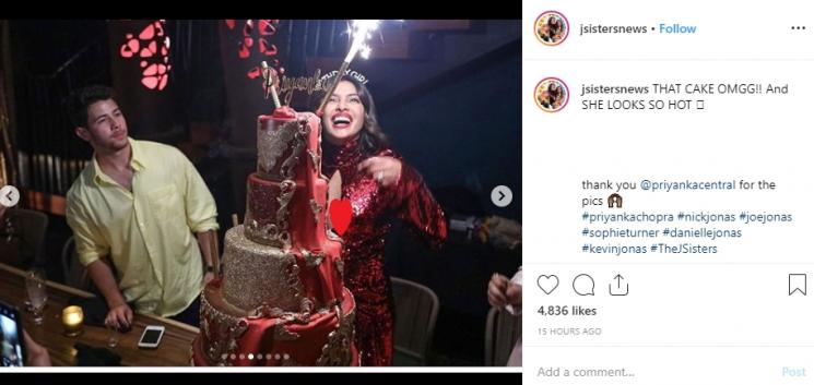 Ultah Priyanka Chopra (Instagram/@jsistersnews)