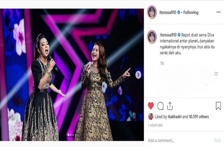 Rossa berduet dengan Soimah (Instagram @itsrossa910)