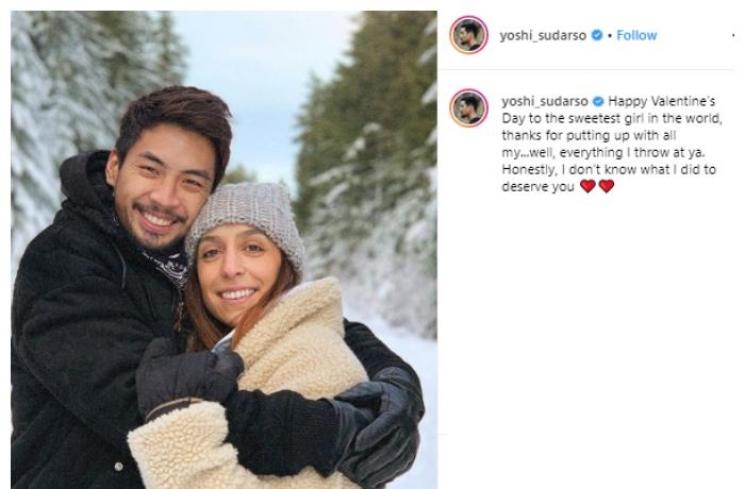 Yoshi Sudarso dan Istri. (Instagram/@yoshi_sudarso)