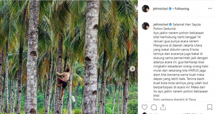 Jefri Nichol eksplorasi alam liar (Instagram/@jefrinichol)