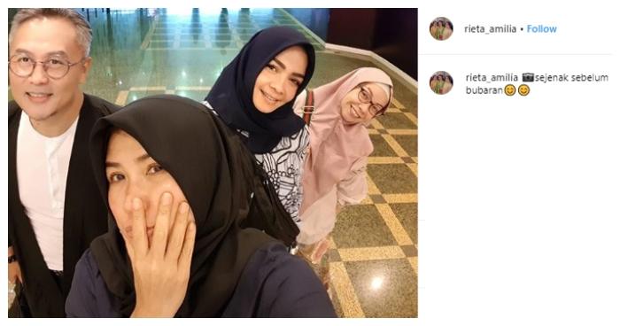 Rieta Amilia, Deden Siswanto dan Nicky Astria. (Instagram/@rieta_amilia)