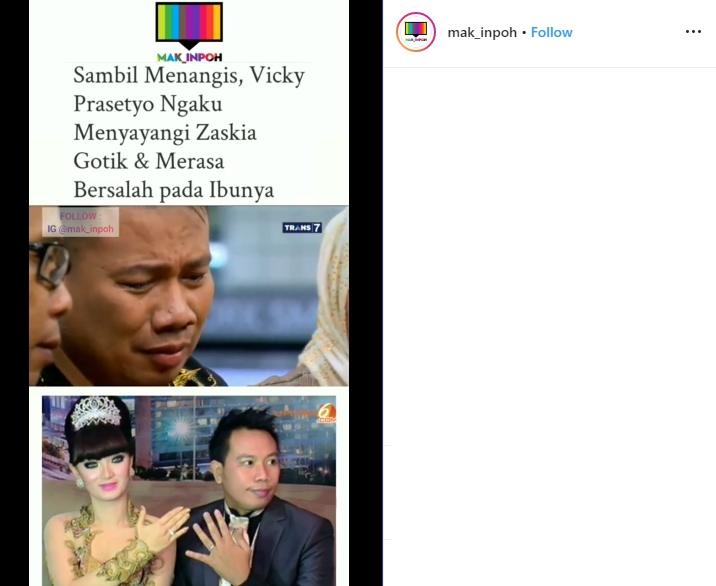 Vicky Prasetyo (Instagram/@mak_inpoh)
