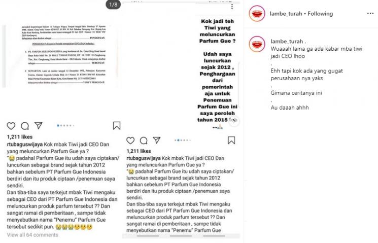 Tiwi eks T2 (Instagram/@lambe_turah)