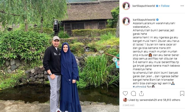 Kartika Putri dan Habib Usman ke Jepang. (Instagram/@kartikaputriworld)