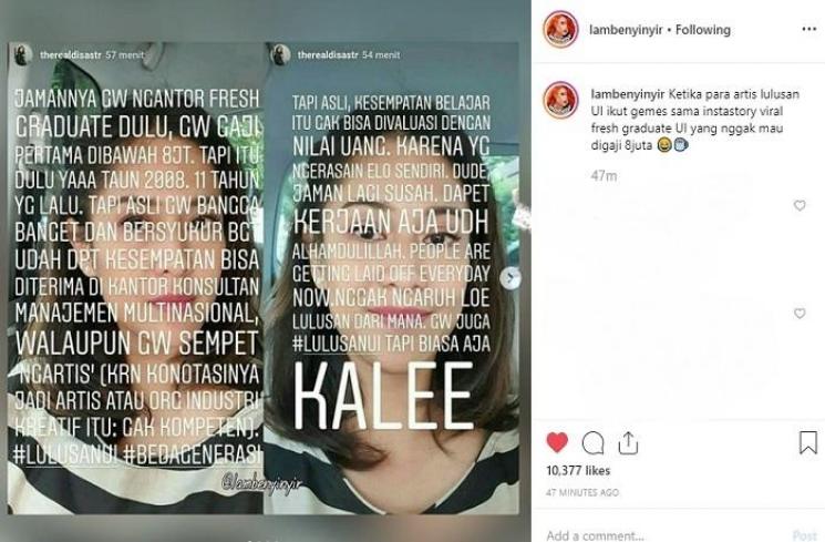 Dian Sastro (Instagram @lambenyinyir)