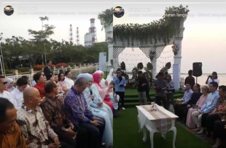 Momen lamaran Cut Meyriska dan Roger Danuarta. (Instagram/@luxury_wo)