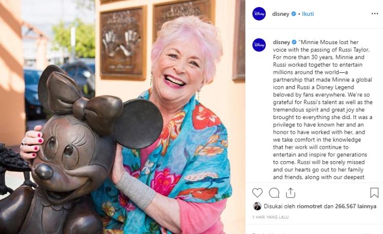 Russi Taylor (Instagram/@disney)
