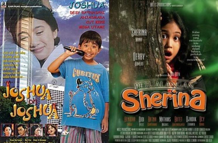 Cover film Joshua oh Joshua dan film Petualangan Sherina. (Istimewa)