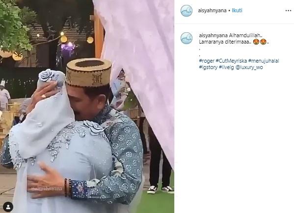 Momen Cut Meyriska minta restu ke ayah. (Instagram)
