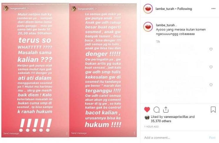 Bunga Zaenal (Instagram @lambe_turah)