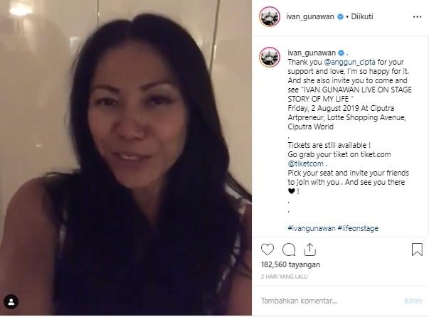 Aggun C Sasmi beri dukungan untuk Drama Musikal Ivan Gunawan. (Instagram/@ivan_gunawan)