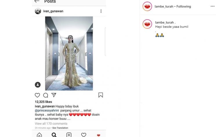 Ucapan Selamat Ulang Tahun Ivan Gunawan Untuk Syahrini (Instagram/@lambe_turah)