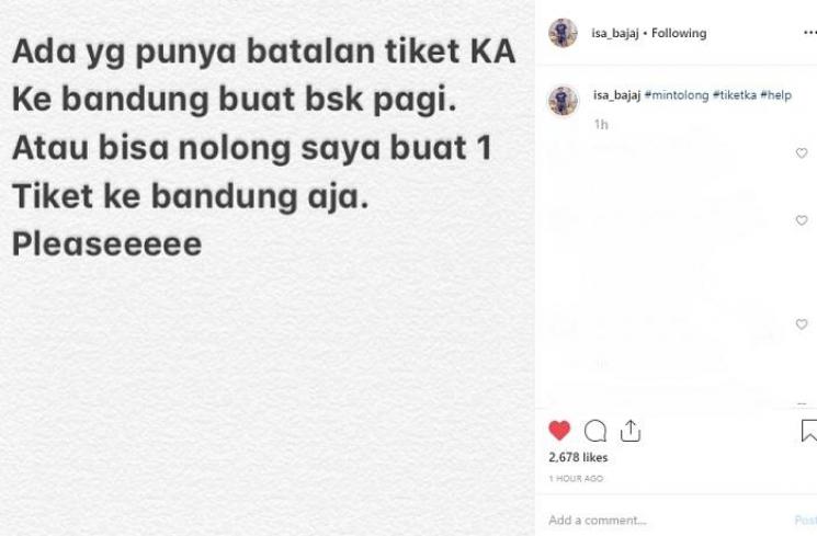 Unggahan Isa Bajaj (Instagram @isa_bajaj)