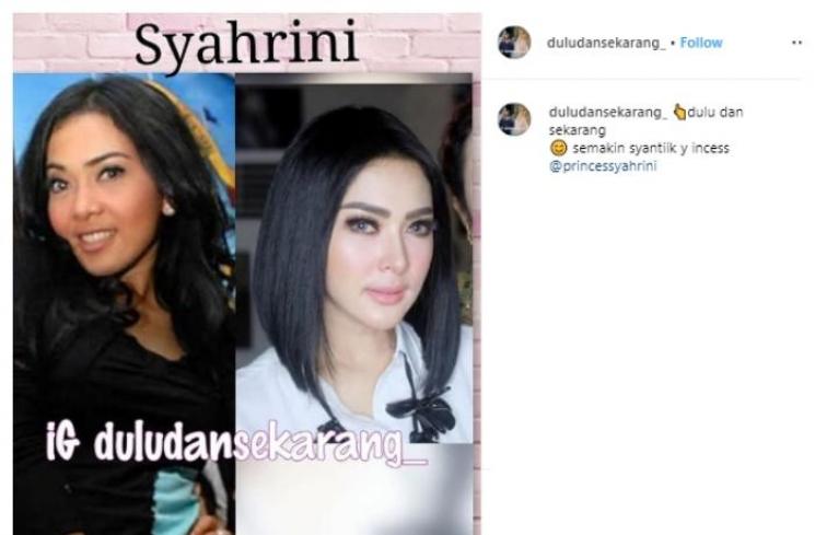 Syahrini. (Instagram/@duludansekarang_)