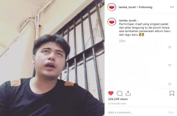 Galih Ginanjar meminta maaf dengan mengungkit masa lalu (Instagram @lambe_turah)