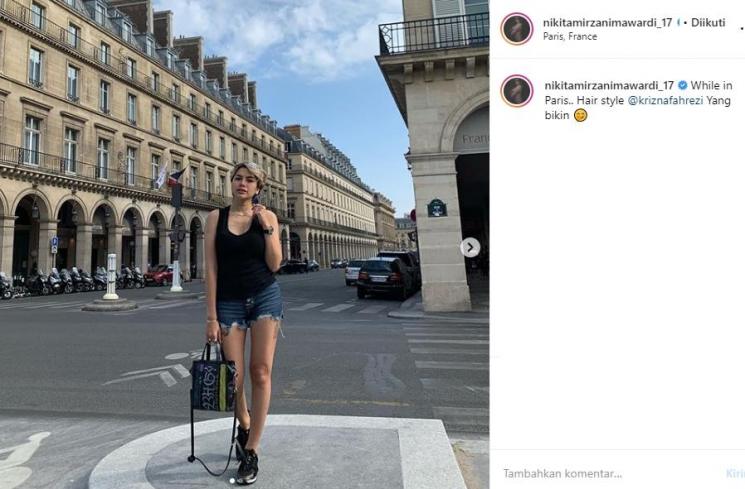 Nikita Mirzani di Paris (Instagram/@nikitamirzanimawardi_17)