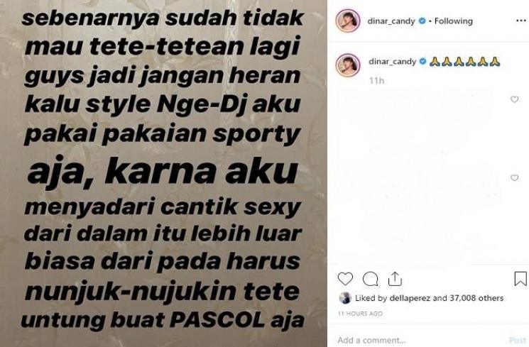 Dinar Candy akan merubah penampilannya (Instagram @dinar_candy)