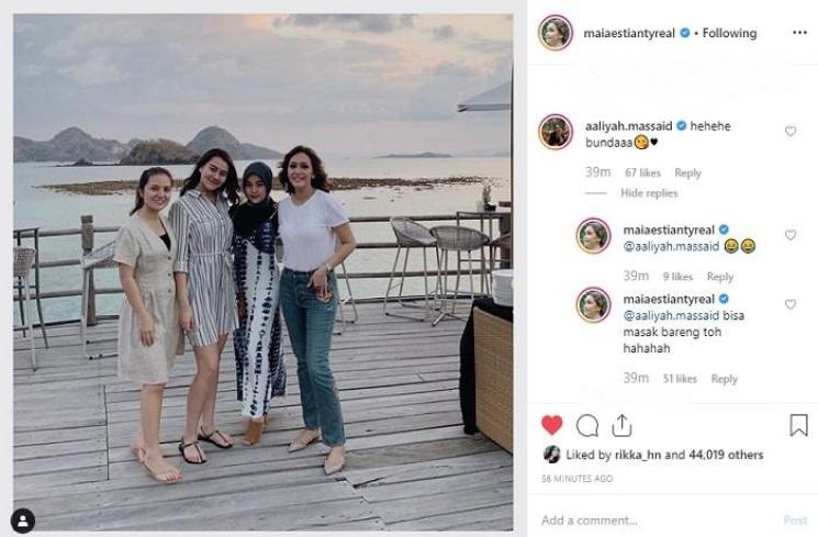 Maia Estianty dan calon menantunya (Instagram @maiaestiantyreal)