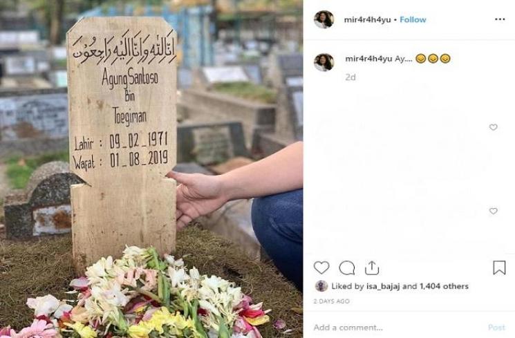 Unggahan istri Agung Hercules (Instagram @mir4r4h4yu)