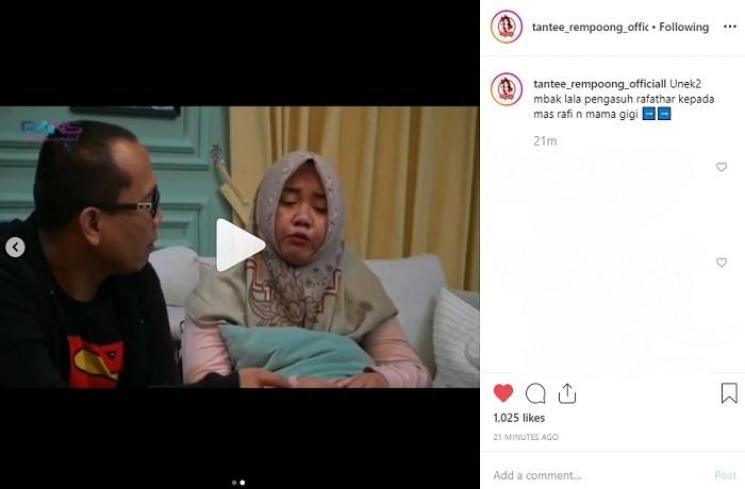 Pengasuh Rafathar curhat (Instagram @tantee_rempoong_officiall)