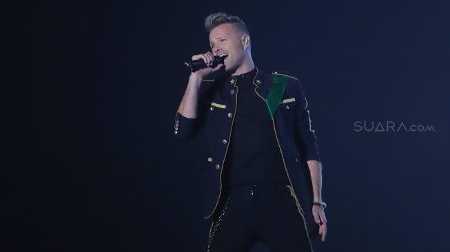 Nicky Westlife di ICE BSD, Tangerang, Banten, Selasa (6/8). [Suara.com/Arya Manggala]