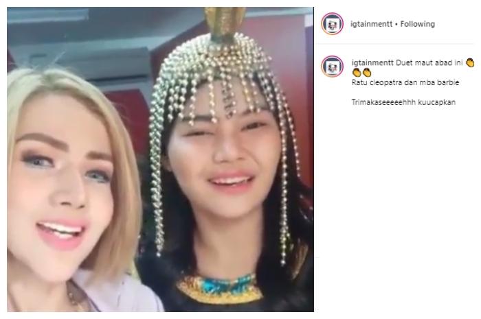 Barbie Kumalasari dan Rosa Meldianti. (Instagram/@igtainmentt)