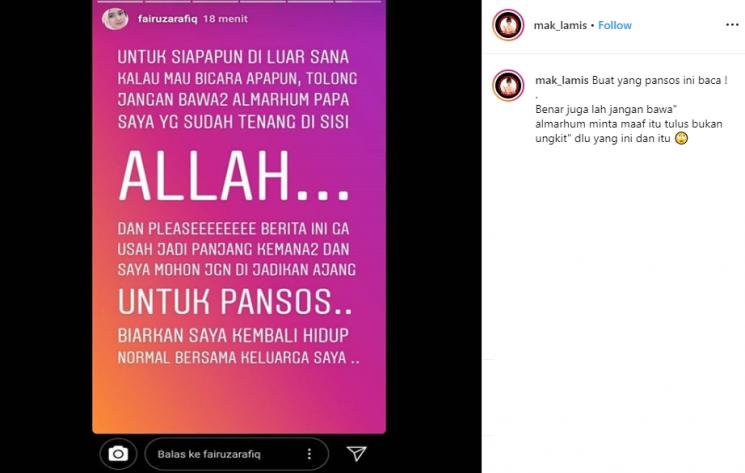 Fairuz A Rafiq (Instagram/@fairuzarafiq)