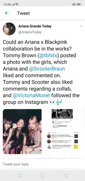 Kolaborasi BLACKPINK dan Ariana Grande (Twitter/@ArianaToday)