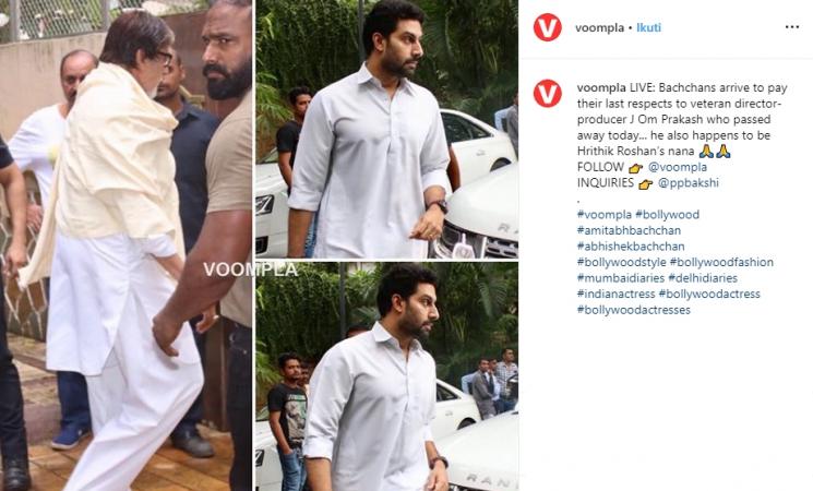 Kakek Hrithik Roshan meninggal dunia (Instagram/@voompla)