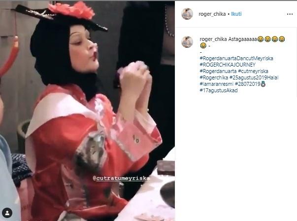 Cut Meyriska saat bridal shower. (Instagram/@roger_chika)