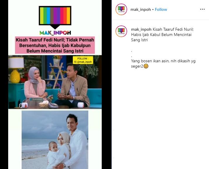 Fedi Nuril (Instagram/@mak_inpoh)