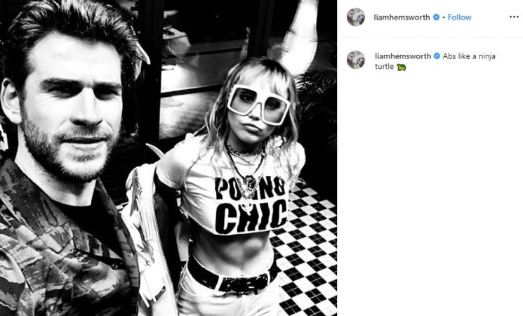 Liam Hemsworth dan Miley Cyrus (Instagram/@liamhemsworth)