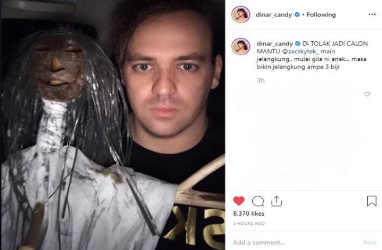 Zac, kekasih bule Dinar Candy (Instagram @dinar_candy)
