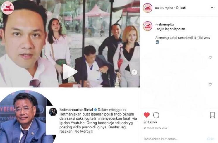 Hotman Paris akan melaporkan Farhat Abbas? (Instagram @makrumpita)