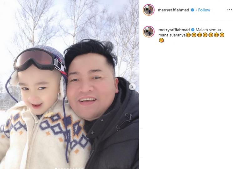 Merry dan Rafathar (Instagram/@merryraffiahmad)