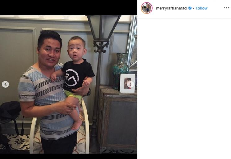 Merry dan Rafathar (Instagram/@merryraffiahmad)