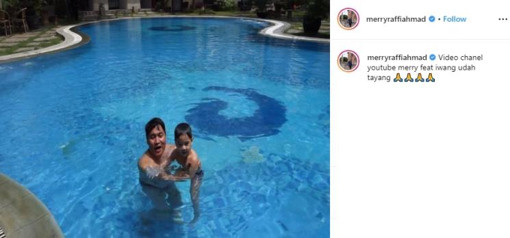 Merry dan Rafathar (Instagram/@merryraffiahmad)
