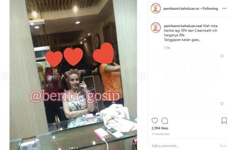 Barbie Kumalasari sedang menjalani perawatan (Instagram @pembasmi.kehaluan.real)