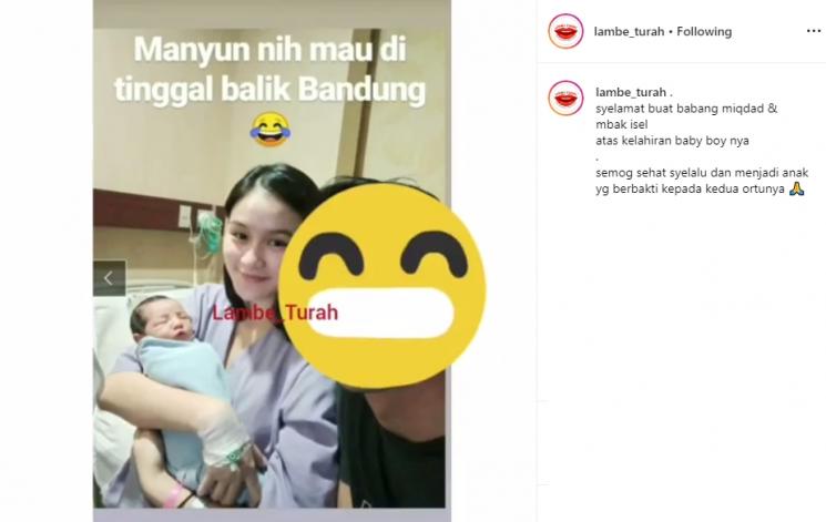 Nadya Fricella dan Miqdad Addausy (Instagram/@lambe_turah)