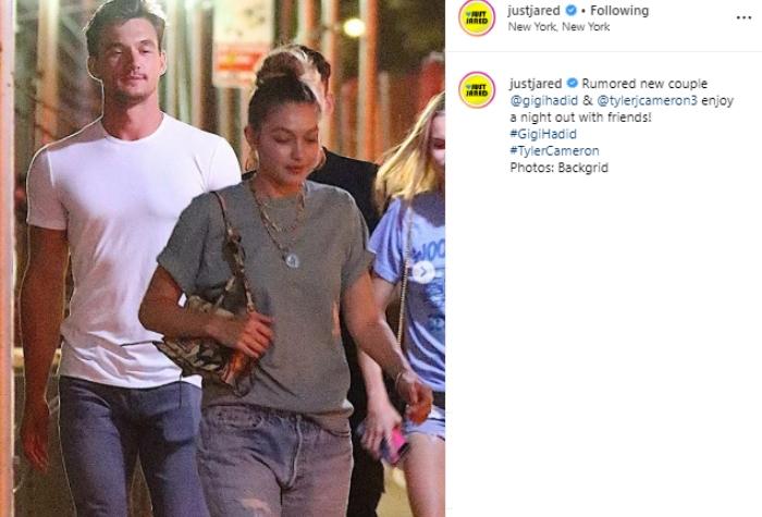 Gigi Hadid dan Tyler Cameron. (Instagram/@justjared)