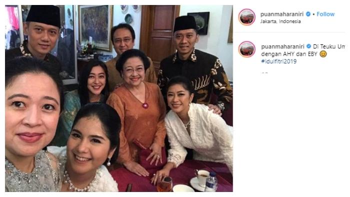 Diah Lupita, keluarga Megawati dan keluarga SBY. (Instagram/@puanmaharaniri)