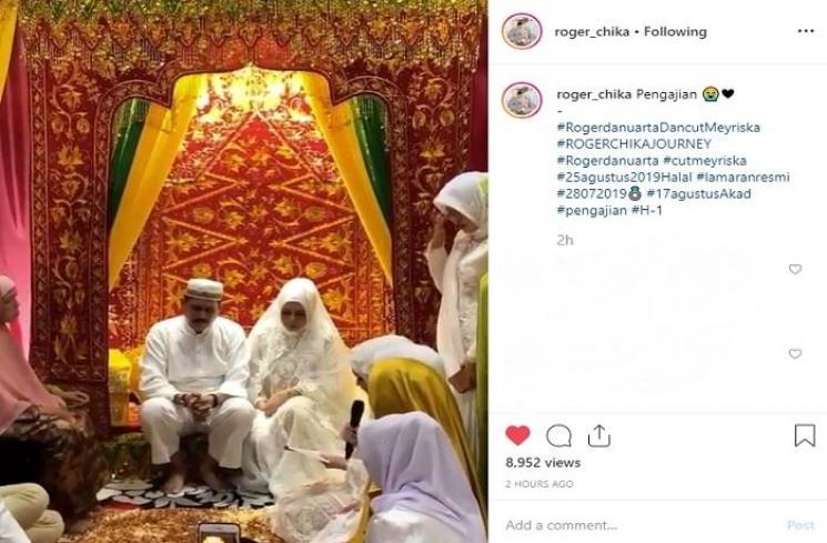 Cut Meyriska meminta izin untuk menikah (Instagram @roger_chika)