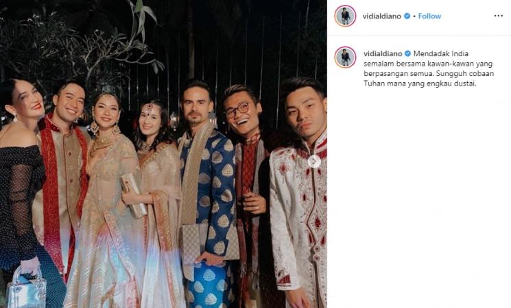 Momen pernikahan putra Raam Punjabi (Instagram/@vidialdiano)