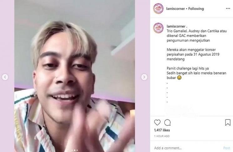 GAC dikabarkan bubar (Instagram @lamiscorner)