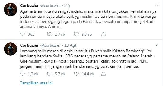 Cuitan Deddy Corbuzier di Twitter.