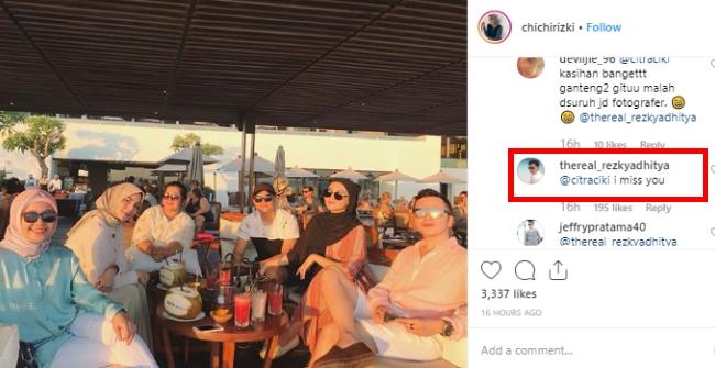 Rezky Aditya dan Citra Kirana. (Instagram/@chichirizki)