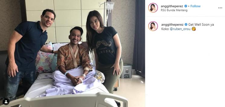 Ruben Onsu dan Adik Alm Julia Perez (Instagram/@anggitheperez)