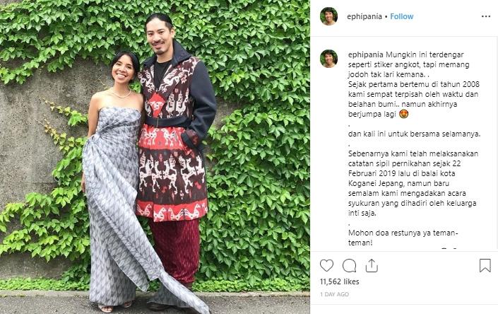 Arina Mocca dan Hiroaki Kato. (Instagram/@ephipania)