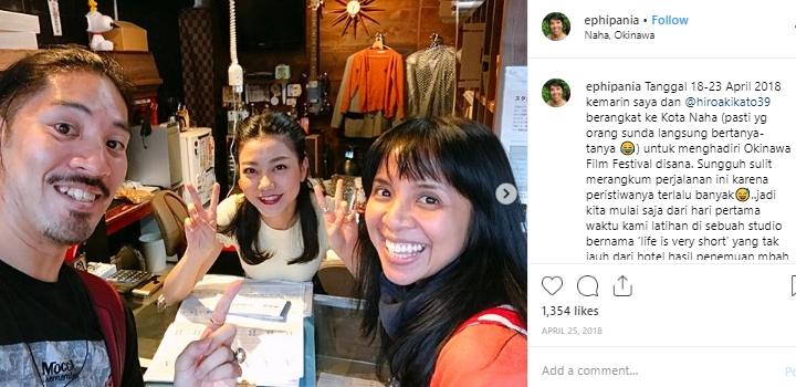 Arina Mocca dan Hiroaki Kato. (Instagram/@ephipania)